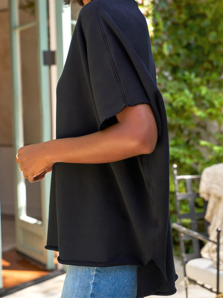 Audrey Funnel Neck Capelet in British Royal Navy