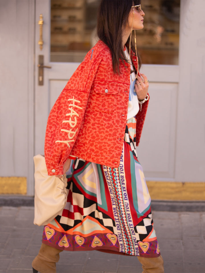 Joy Nomadic Printed Midi Skirt