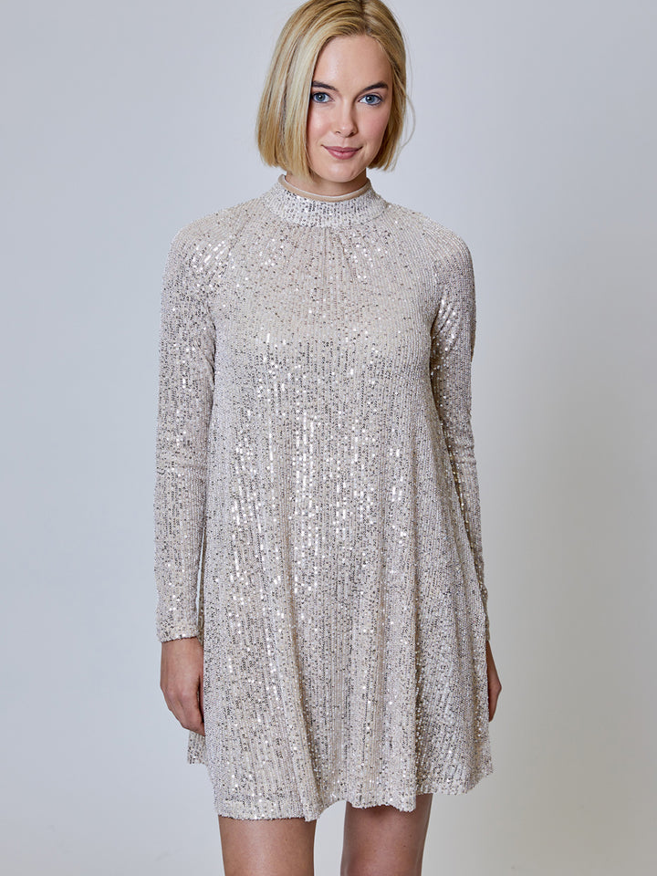 Sequin Dress in Champagne