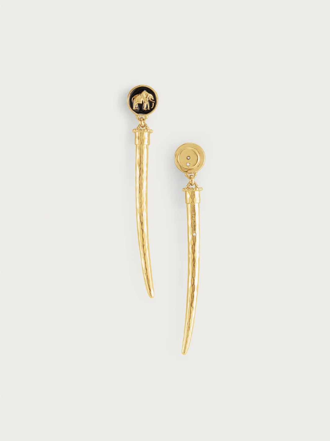 Safari Tusk Drop Earrings in Gold