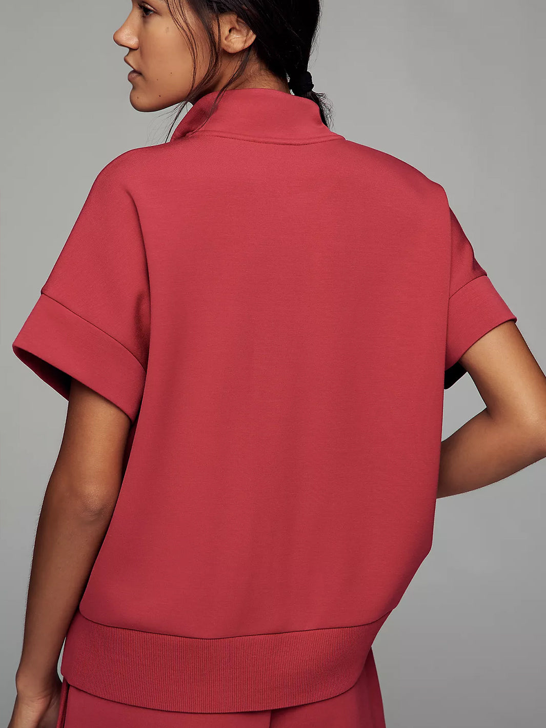 Ritchie Short Sleeve Sweat in Rich Raspberry
