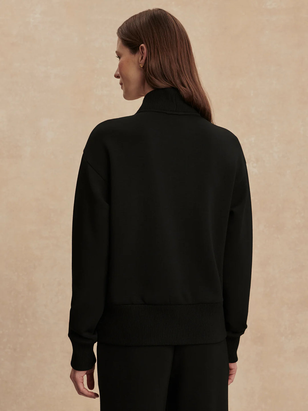Sally 1/2 Zip Sweatshirt in Black