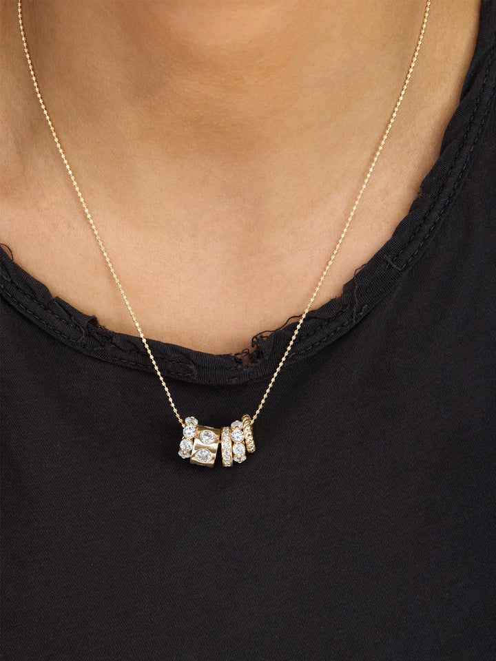 Ashley Venice Necklace in Gold|White Diamondettes