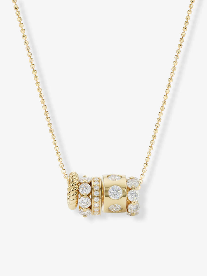 Ashley Venice Necklace in Gold|White Diamondettes