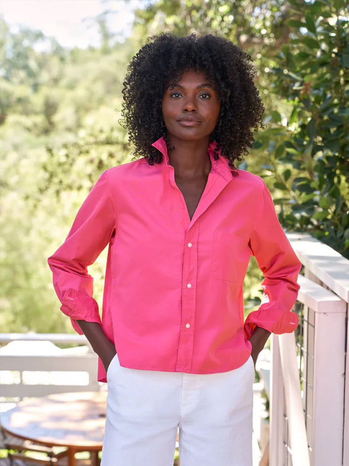 Silvio Untuckable Button-Up Shirt in Magenta