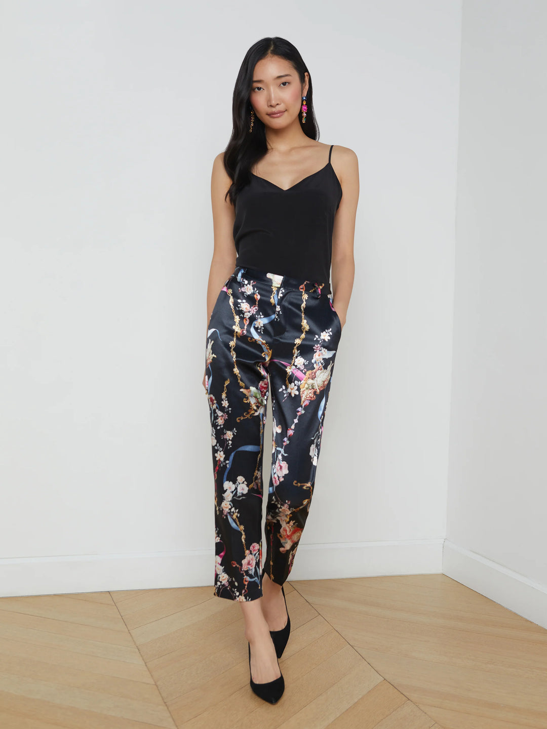 Ludivine Trouser in Black Multi Rococo Angel