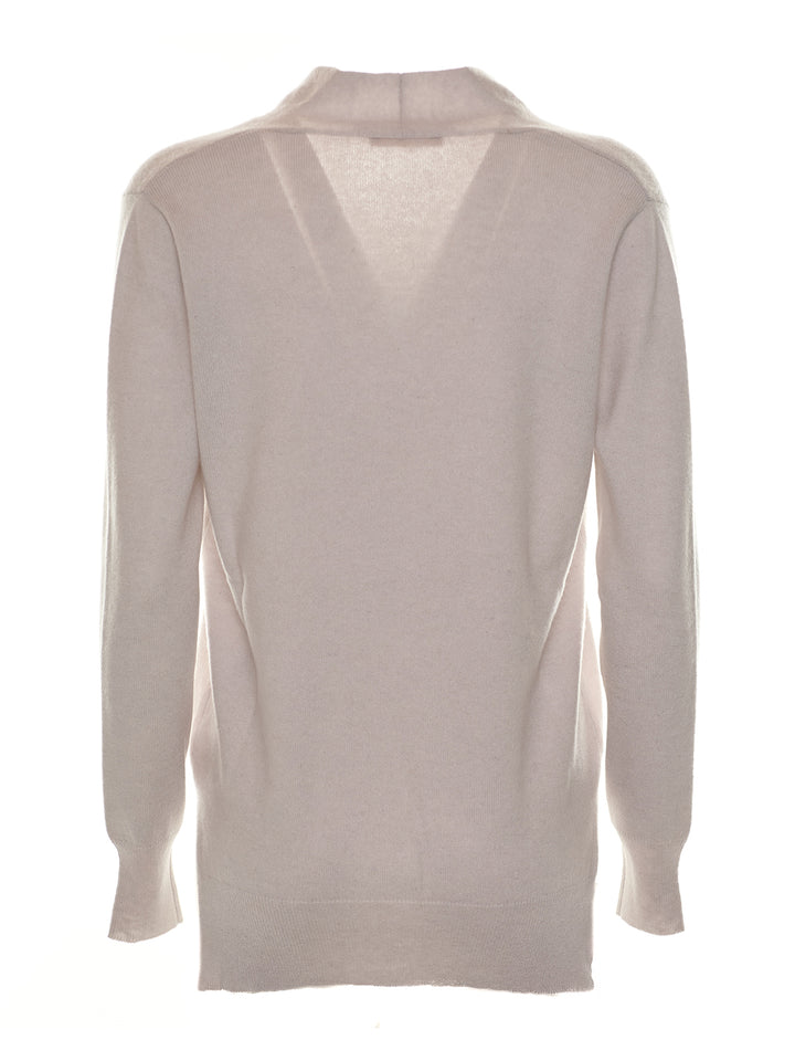 Knitted V-Neck in Taupe
