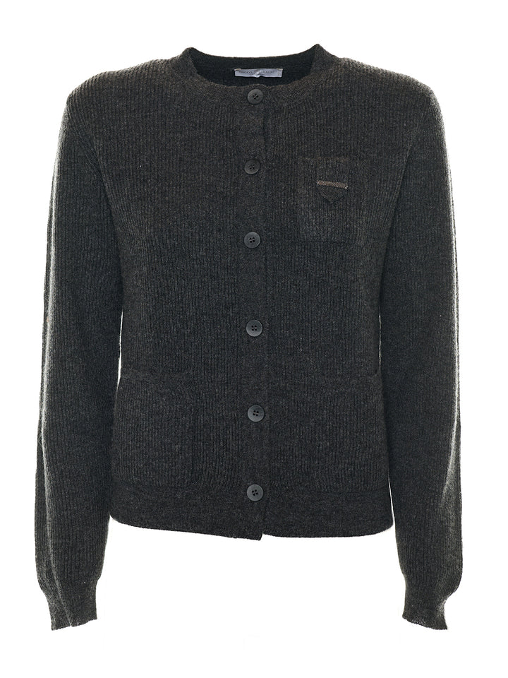 Knitted Cardigan in Anthracite
