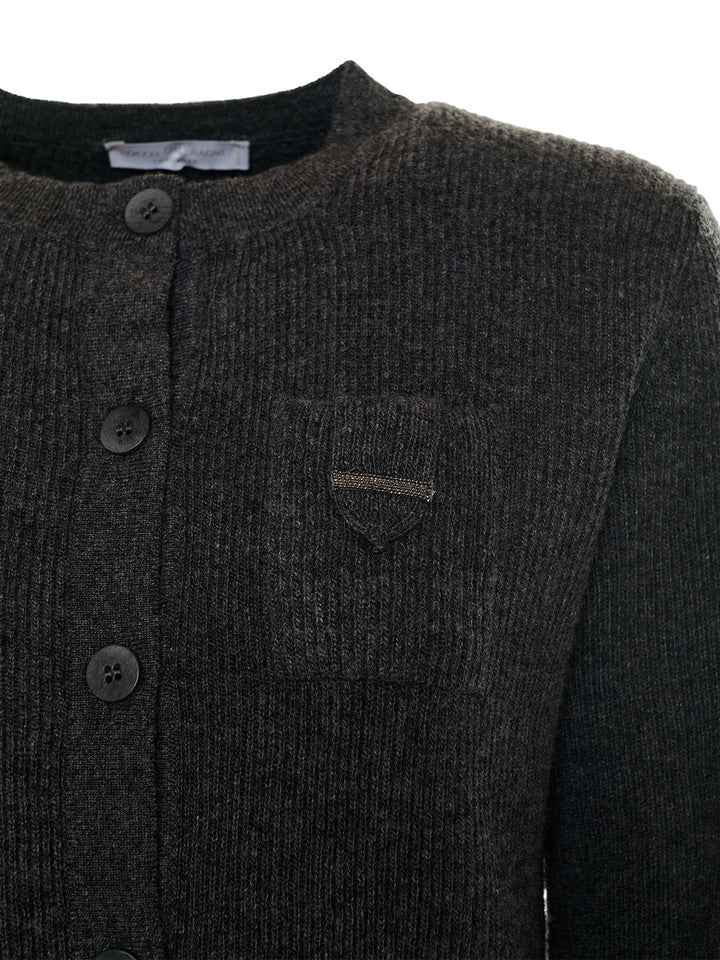 Knitted Cardigan in Anthracite