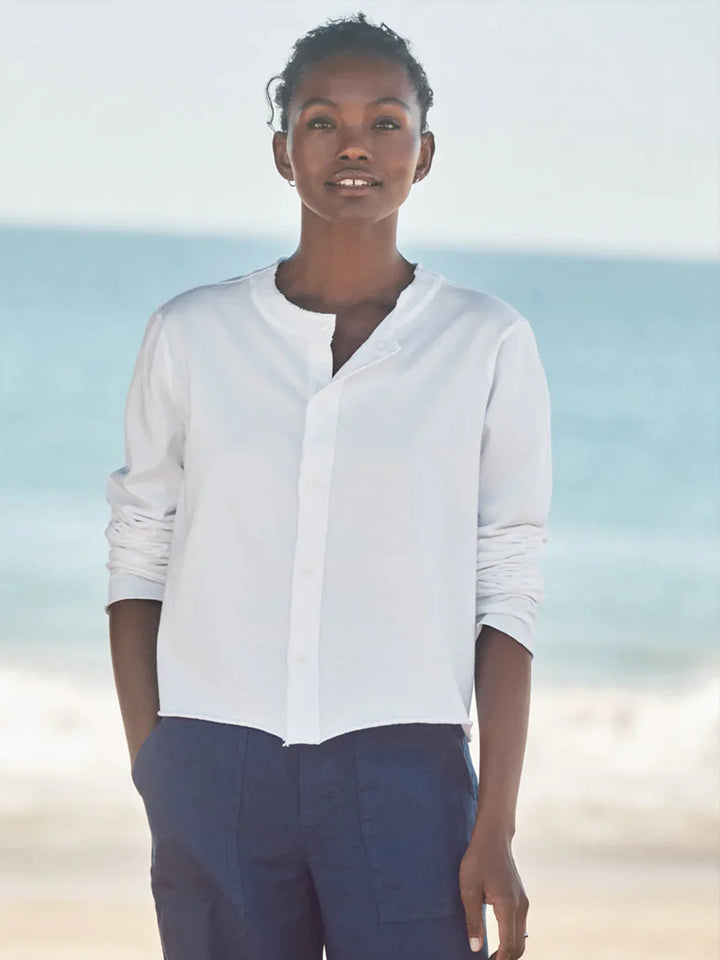 Jackie T-Shirt Cardigan in White