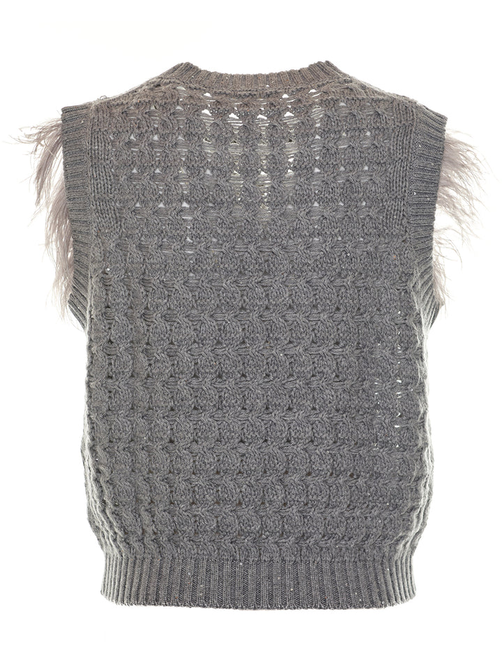 Knitted Sleeveless in Grey