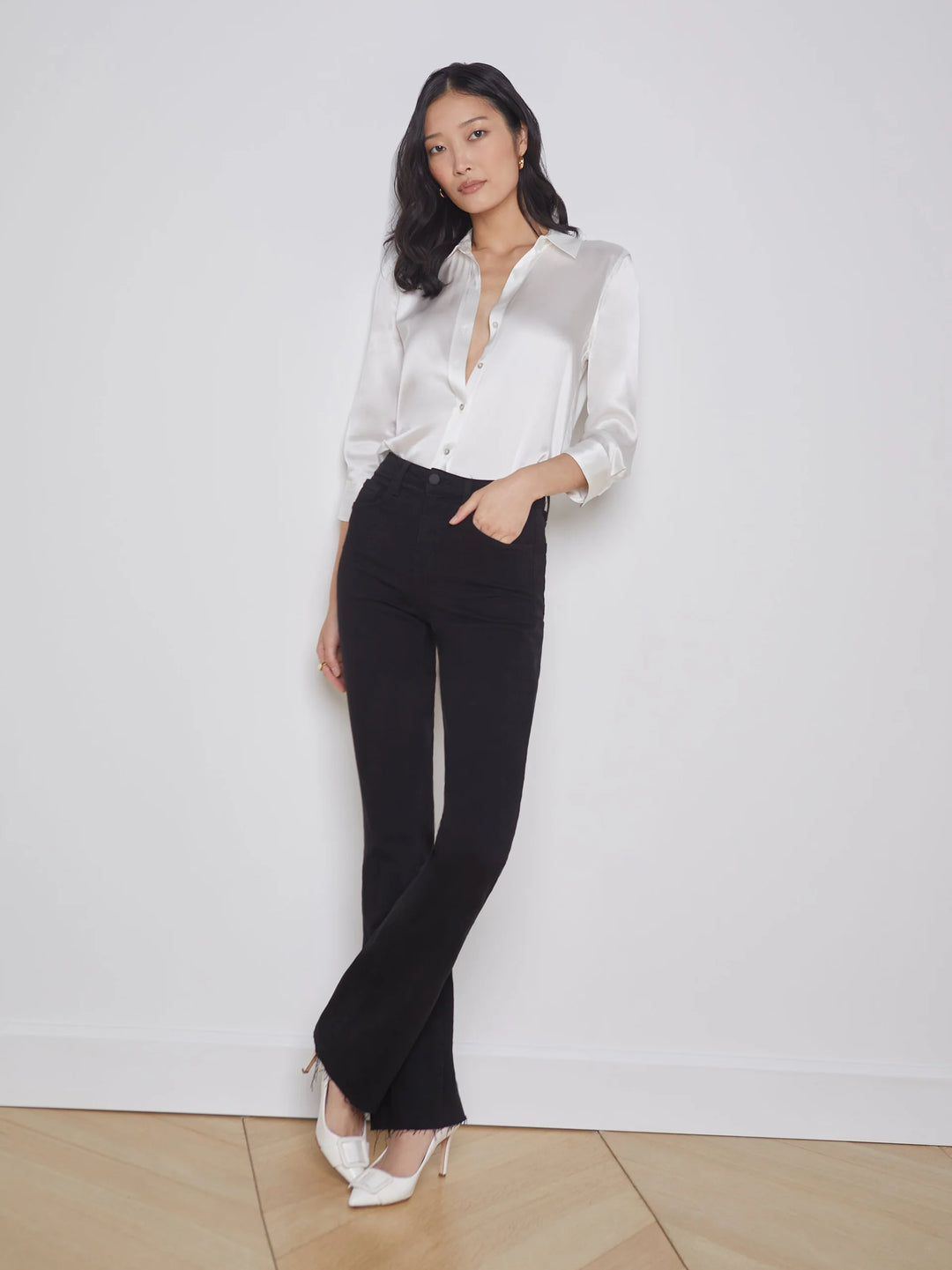 Ruth Straight-Leg Jean in Black