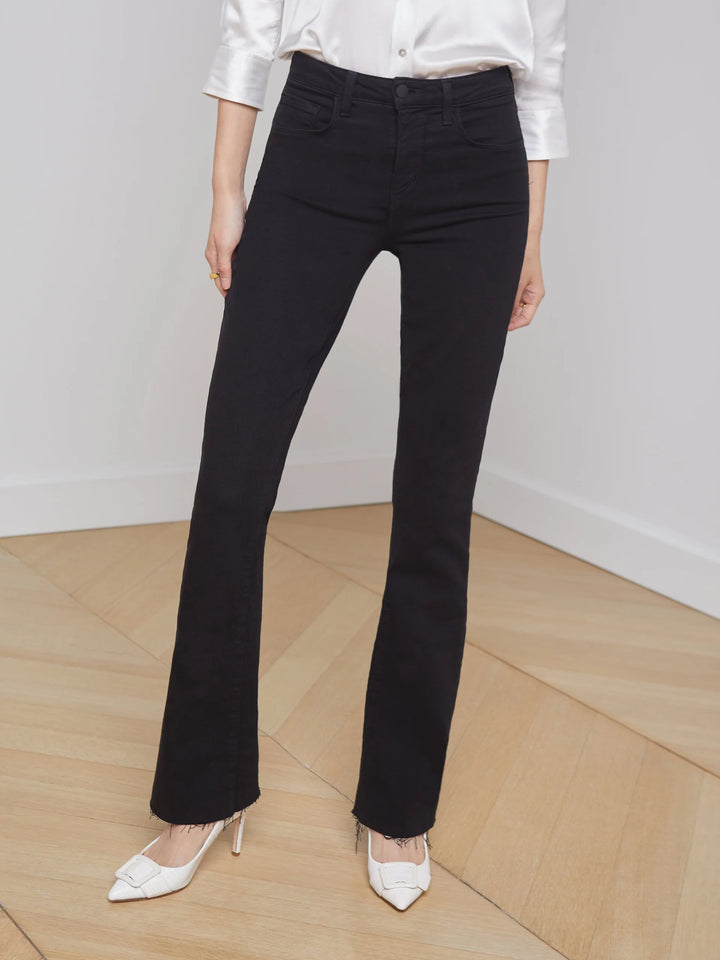 Ruth Straight-Leg Jean in Black