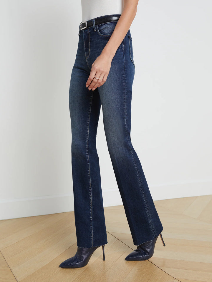 Ruth High Rise Straight Jean in Columbia