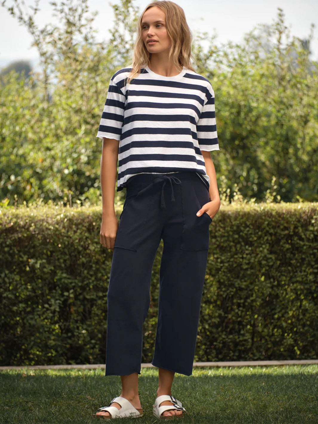 Penny Patch Pocket Jersey Pant in British Royal Navy