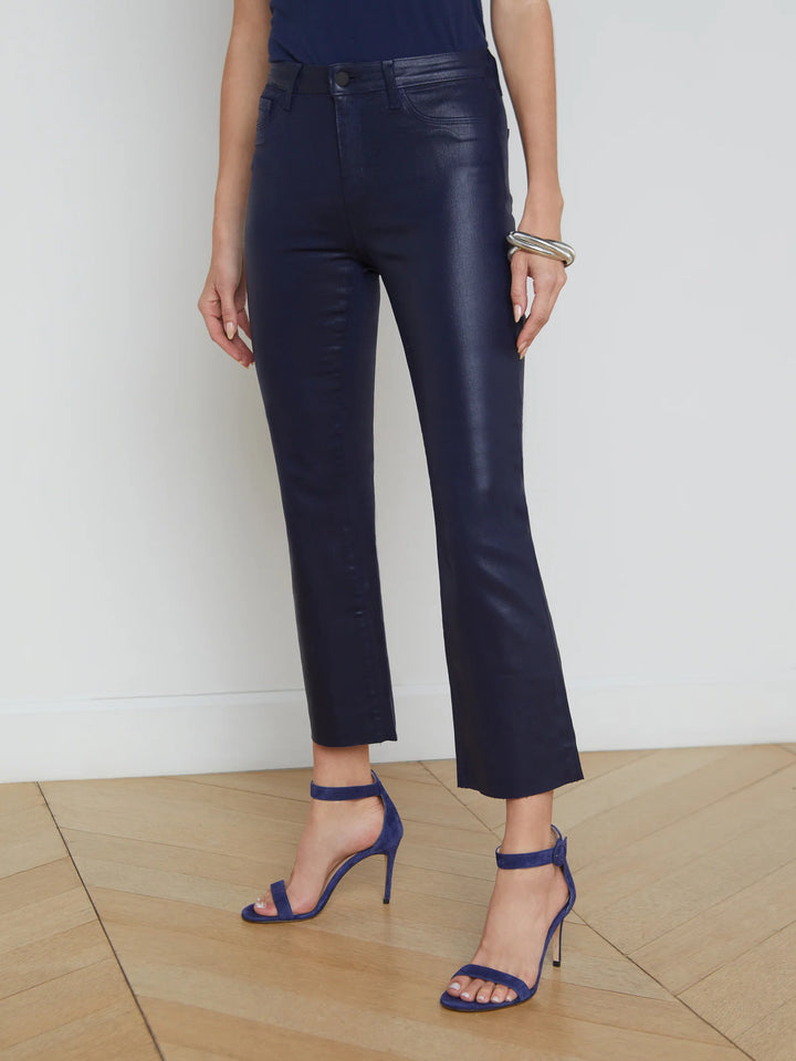 Kendra High Rise Cropped Flare in Midnight