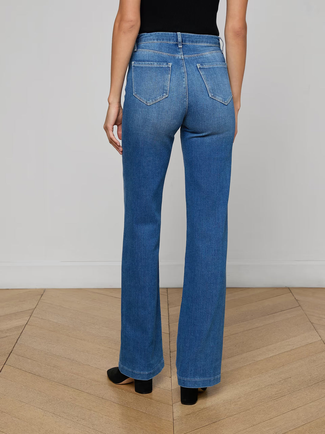 Clayton Coated Wide Leg Jean in Riverside
