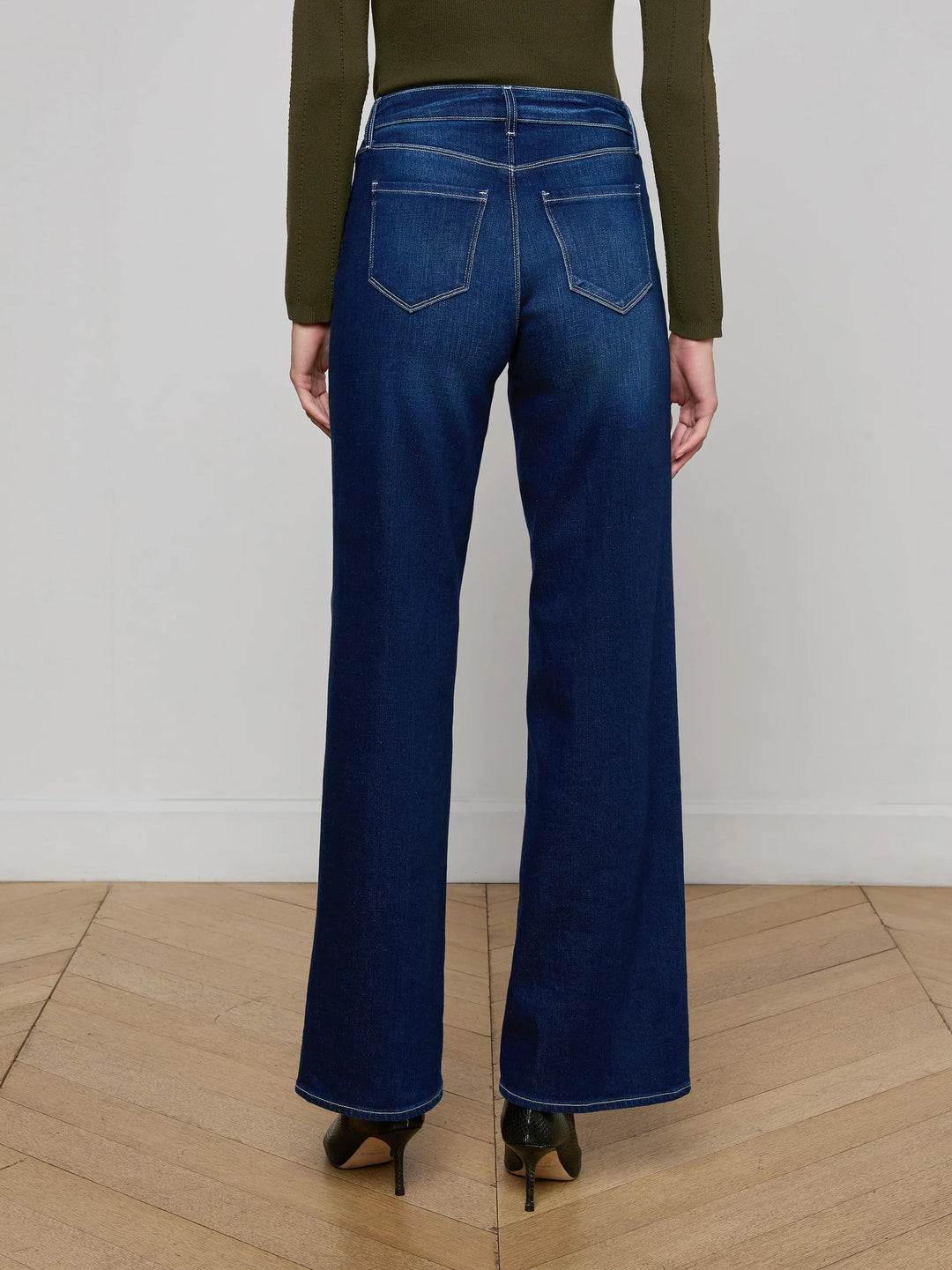 Alicent Wide Leg Jean in Sterling