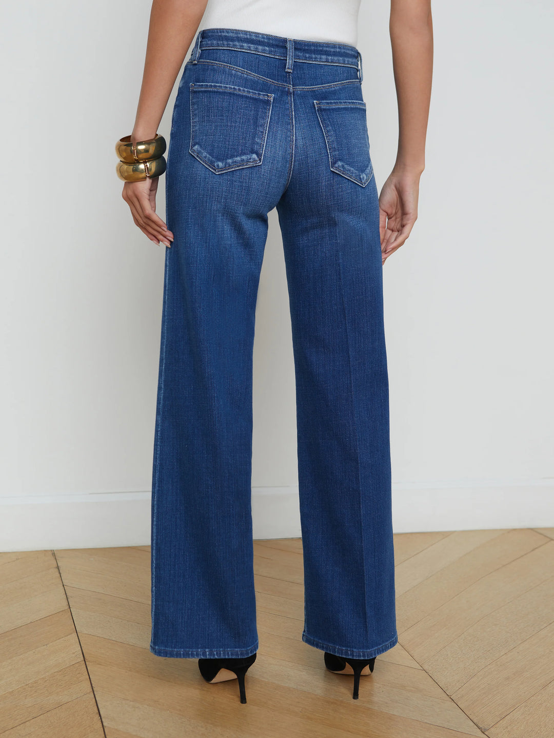 Alicent High-Rise Sneaker Wide-Leg Jean in Desoto