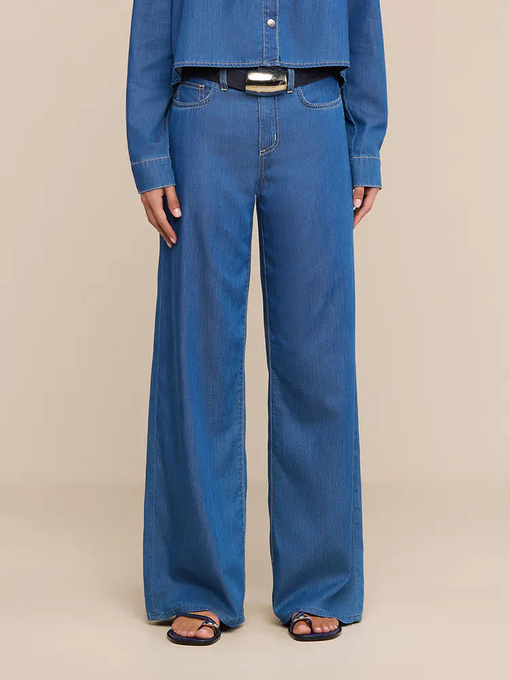 Alicent Wide-Leg Jean in Cherokee