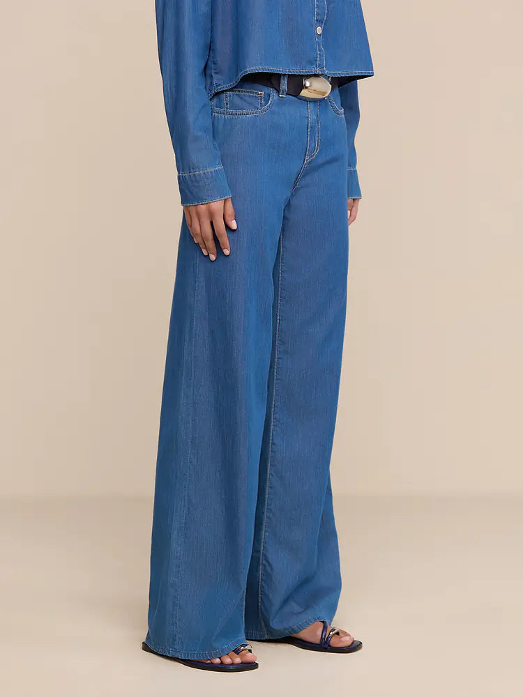 Alicent Wide-Leg Jean in Cherokee