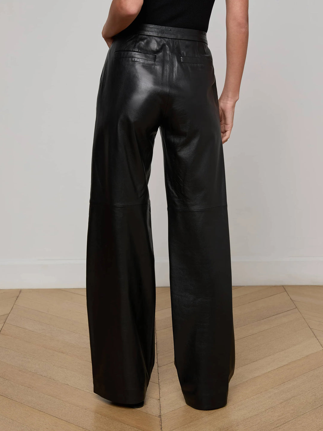Livvy Leather Trouser in Black