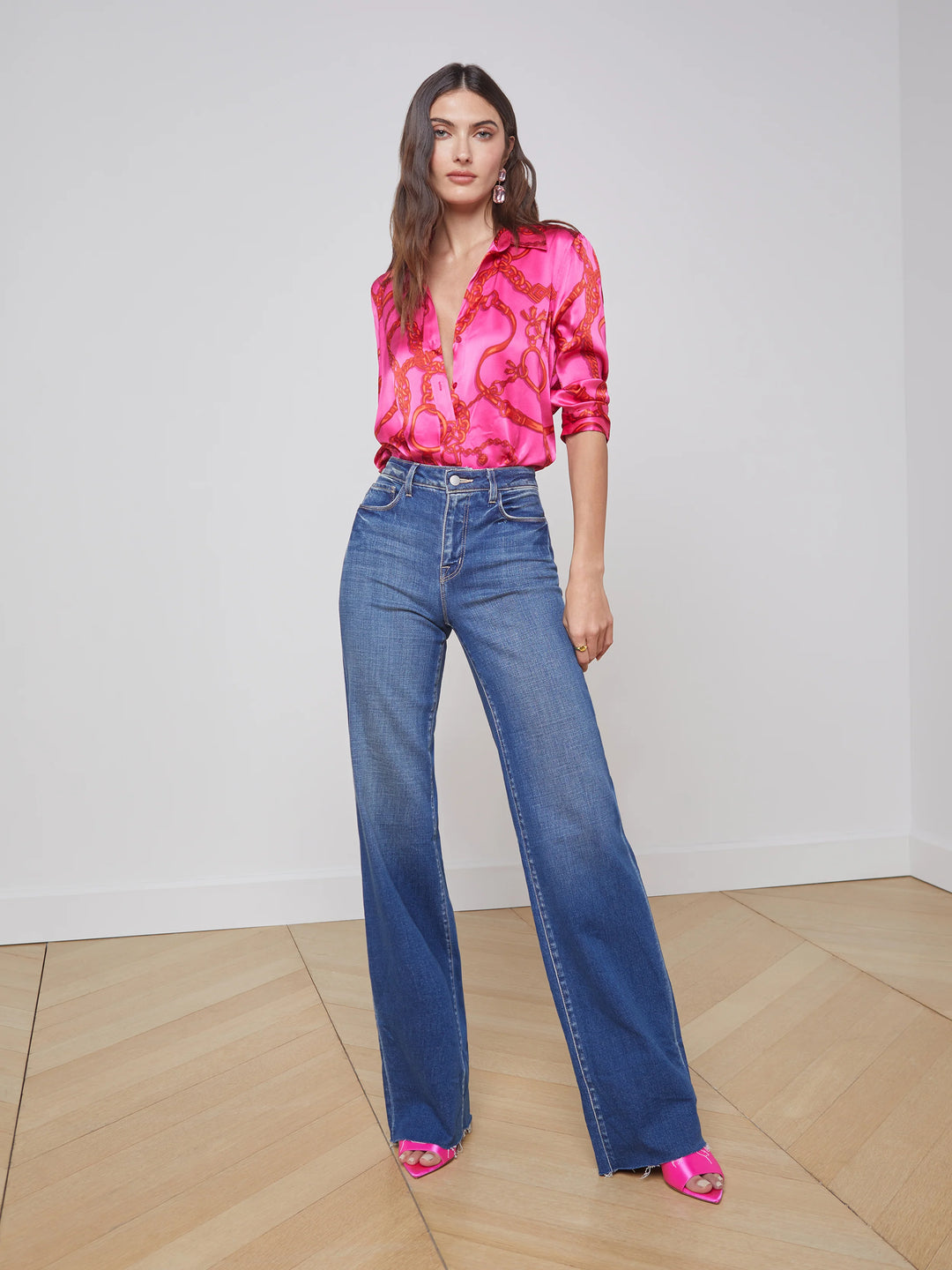 Scottie High Rise Wide Leg Jean in Hasting