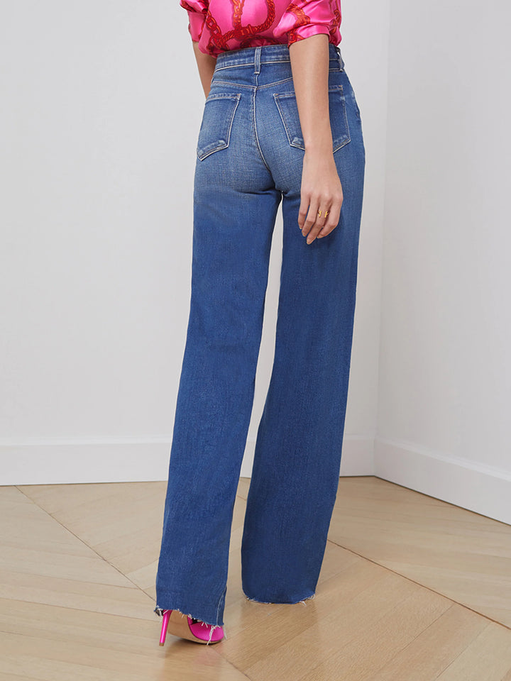 Scottie High Rise Wide Leg Jean in Hasting