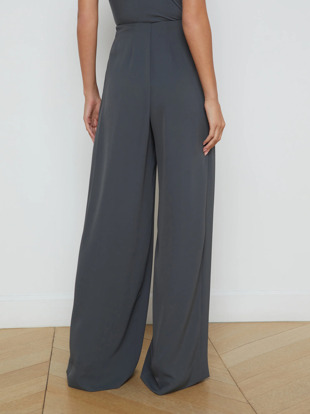 Nova Pleated Pant in Dark Shadow