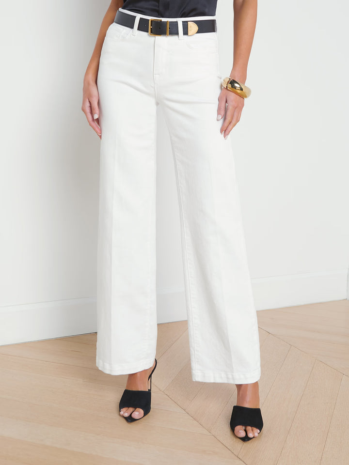 Scottie Wide Leg Jean in Blanc