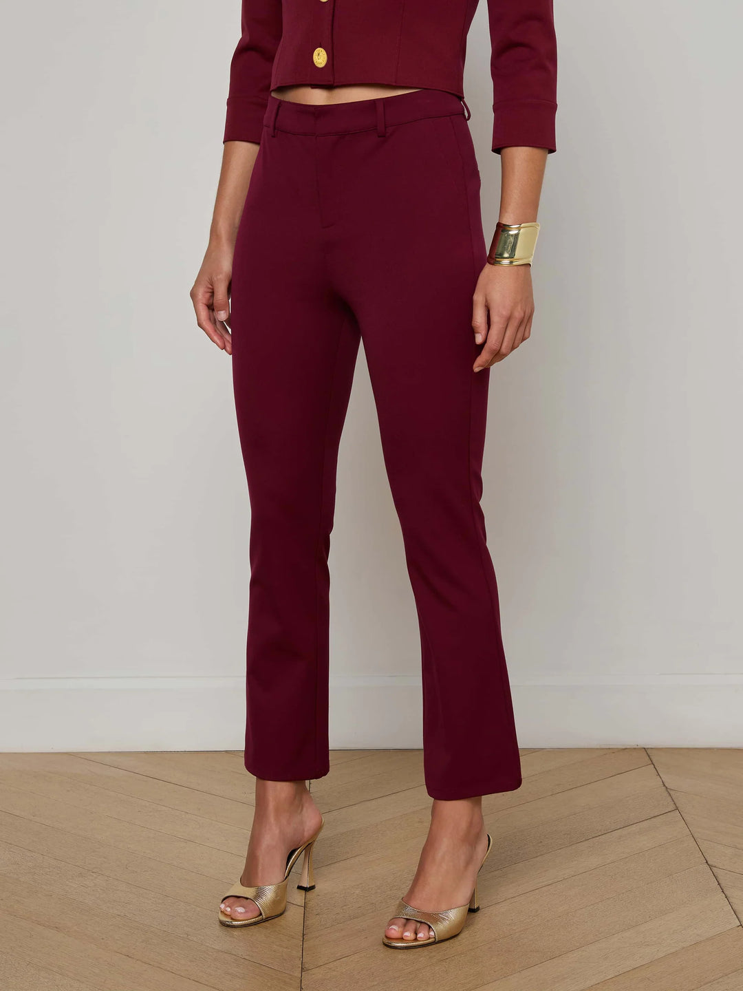Ketra Bootcut Trouser in Black Cherry