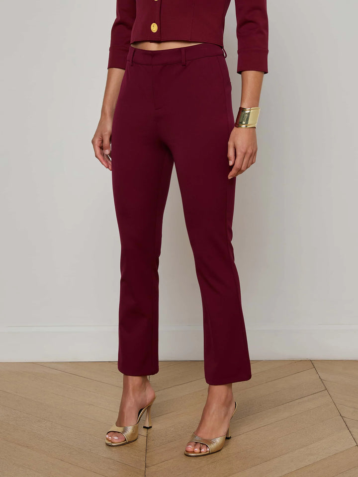 Ketra Bootcut Trouser in Black Cherry
