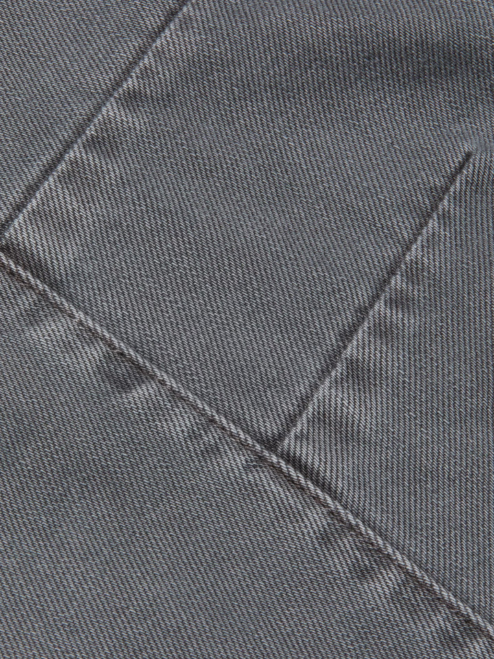 Cody Cropped Barrel-Leg Jean in Medium Grey