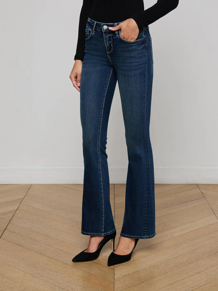 Cara Low-Rise Bootcut Jean in Roxbury
