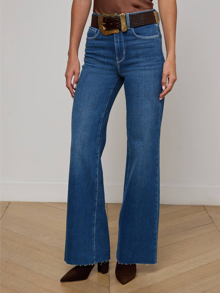 Gwenna Wide Leg Jean in Gage