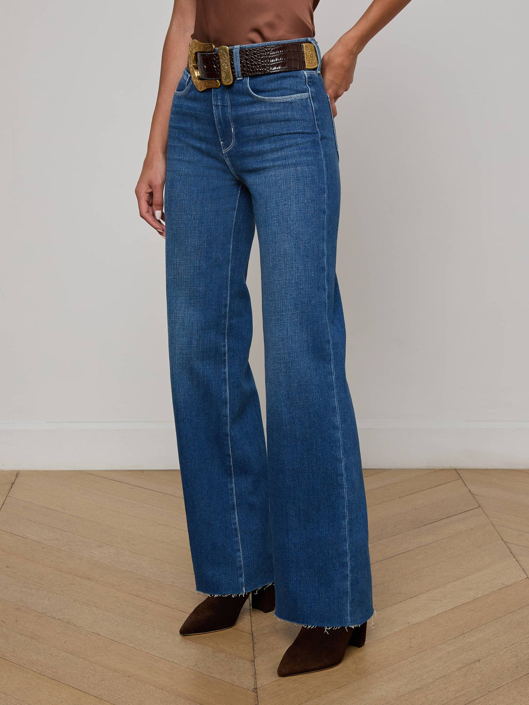 Gwenna Wide Leg Jean in Gage