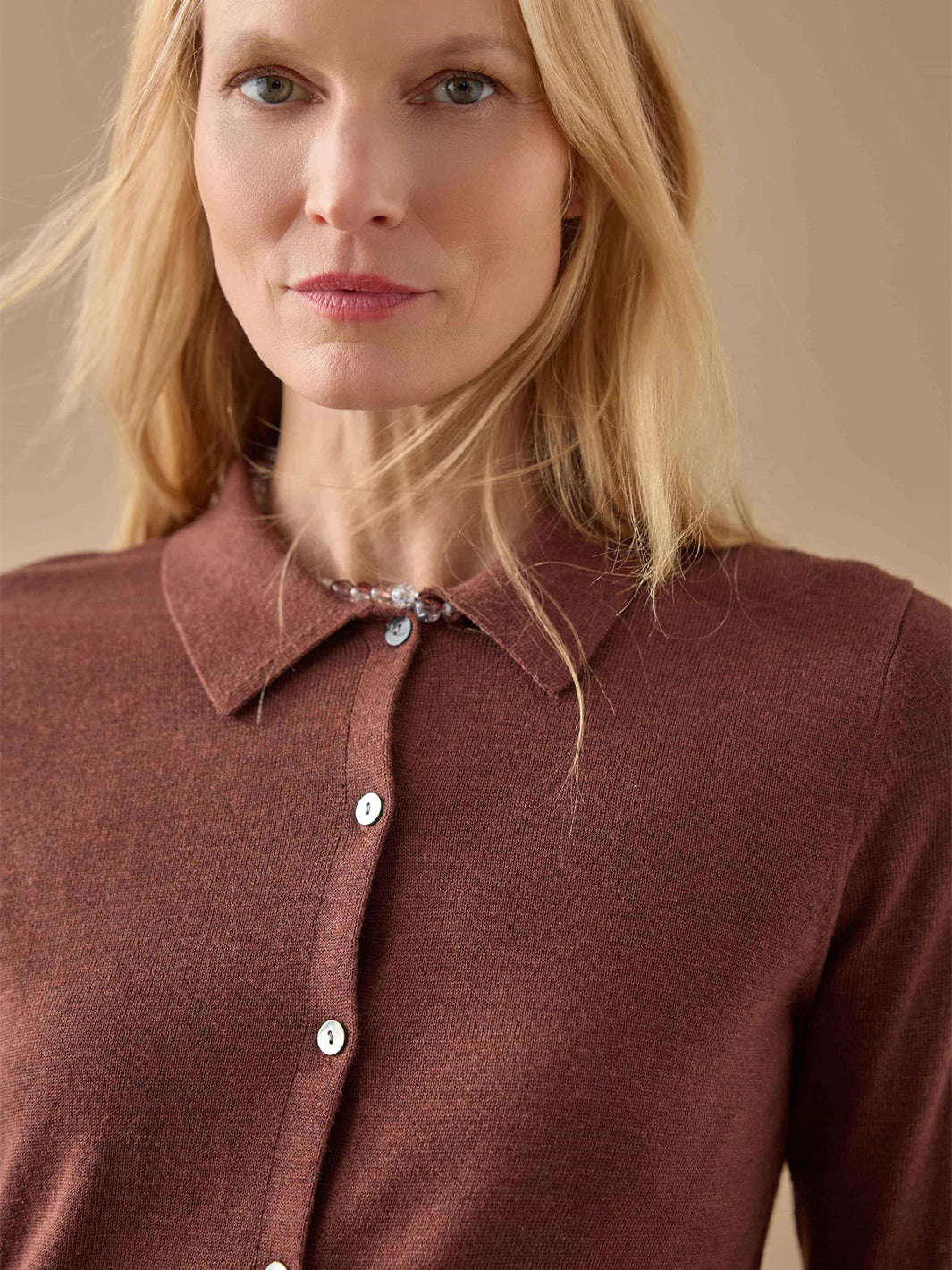 Collared Cardigan in Java