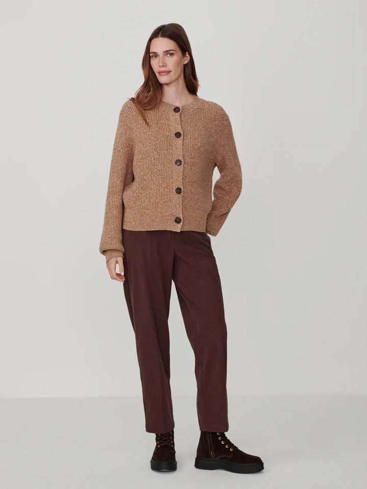 Patricia Rib Cardigan in Golden Bronze Fleck