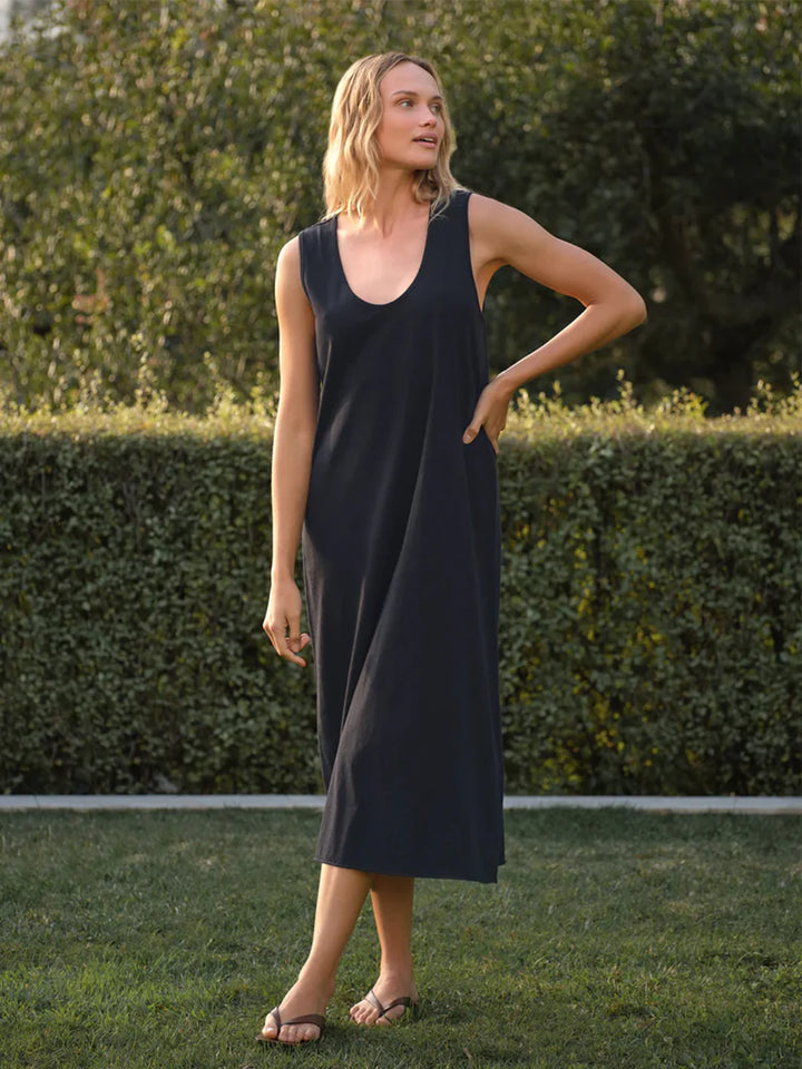 Dylan Scoop Neck Maxi Dress in British Royal Navy