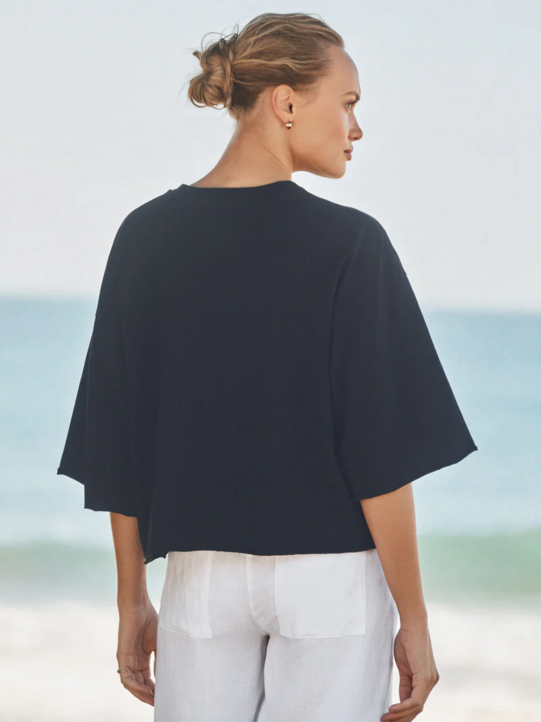 Presley Oversized Tee in British Royal Navy