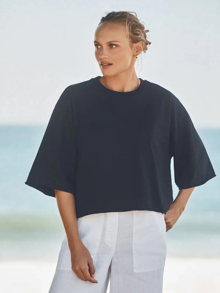 Presley Oversized Tee in British Royal Navy