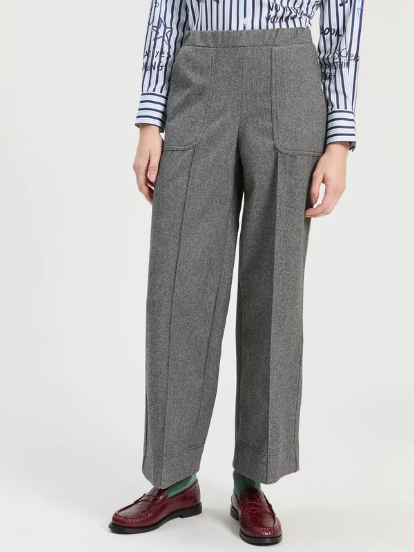 Beti Trousers in Melange Grey