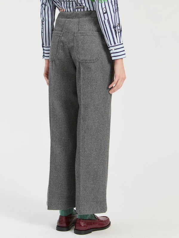 Beti Trousers in Melange Grey