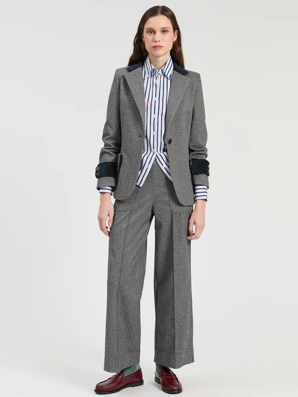 Beti Trousers in Melange Grey
