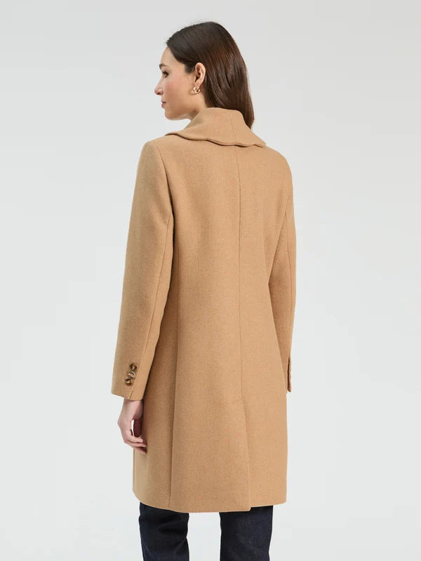 Loretta Double Breasted Wool Coat in Camel