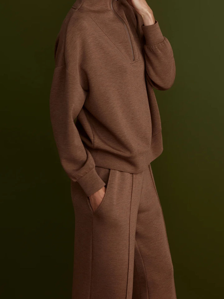 The Wide Leg Pant in Golden Bronze Marl