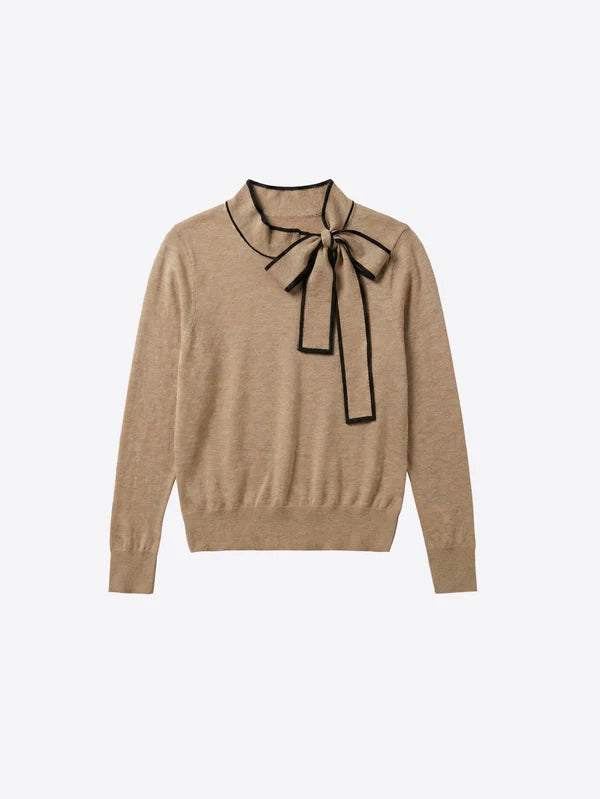Lazo Jumper with Bow in Beige