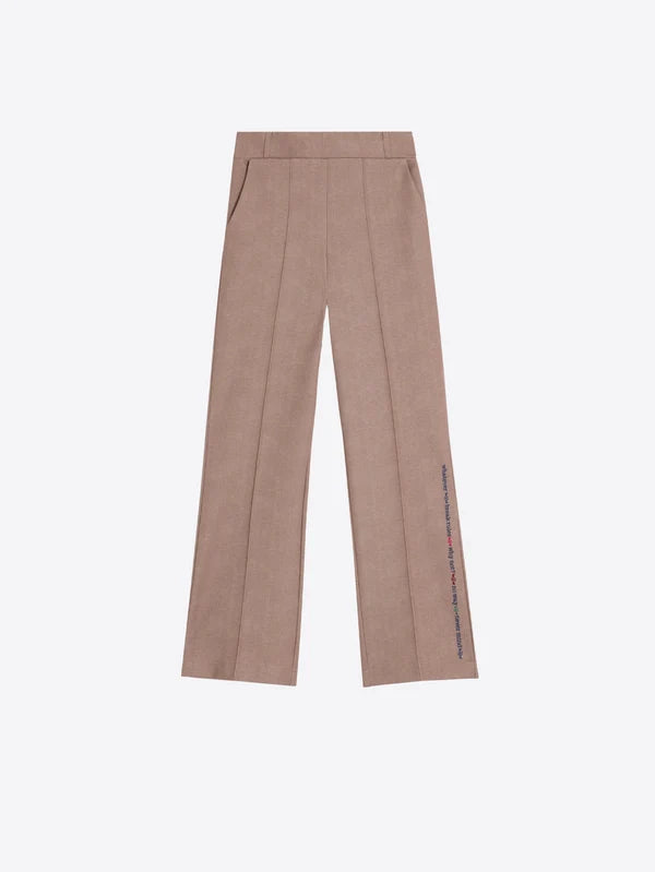 Carole Herringbone Trousers in Biege