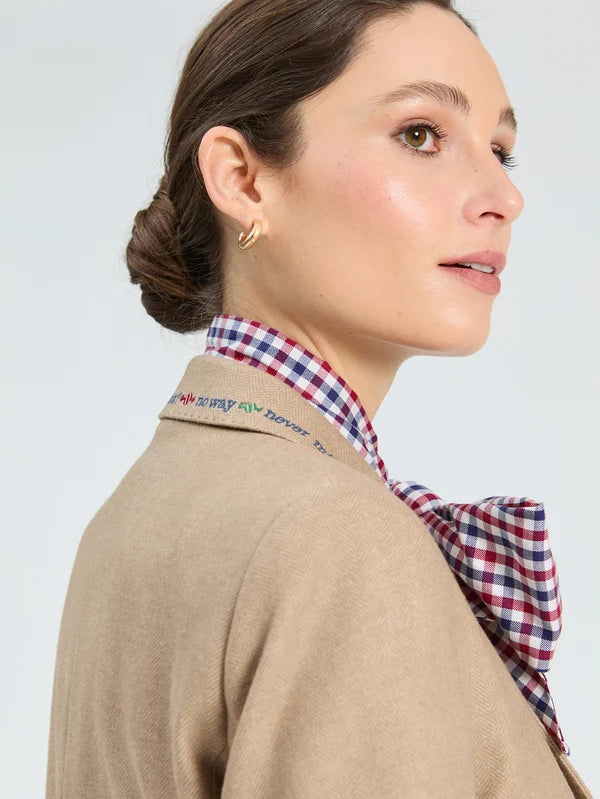 Harlow Herringbone Jacket in Biege