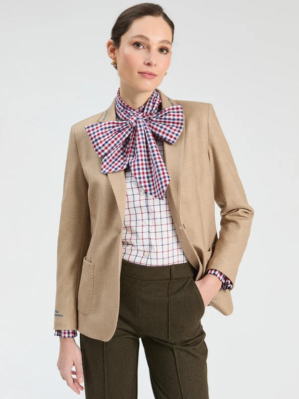 Harlow Herringbone Jacket in Biege
